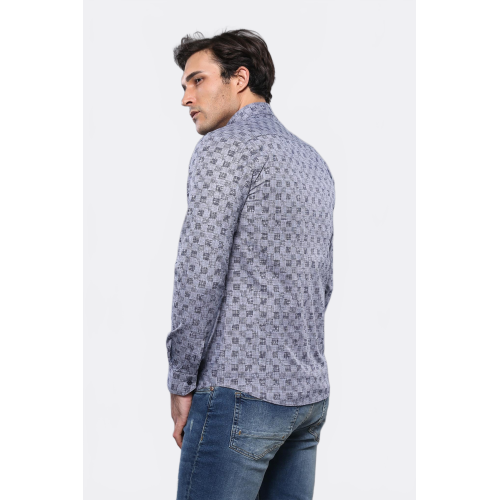 Patterned Long-Sleeve Shirts For Men