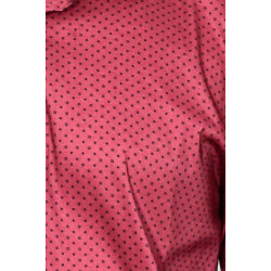 Patterned Slim-Fit Burgundy Men's Shirt