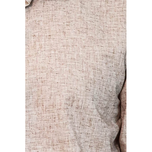 Slim-Fit Patterned Brown Men's Shirt