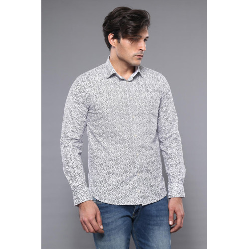 Slim Fit Patterned Shirt | Chadrobe