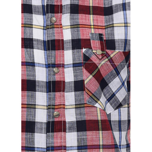 Checked Patterned Short Sleeve Men Shirt
