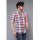 Checked Patterned Short Sleeve Men Shirt