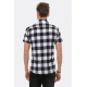 Checked Short-Sleeve White-Black Men's Shirt