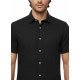 Black Short-Sleeve Men's Shirt-Cotton