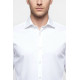 Cotton Satin Plain Slim Fit White Men Shirt