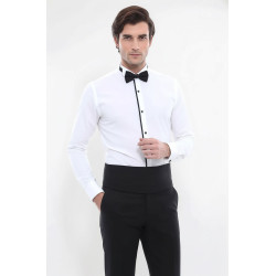 Cream Tuxedo Shirt