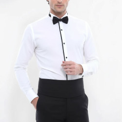 Cream Tuxedo Shirt