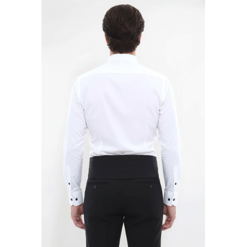 Cream Tuxedo Shirt