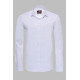 Oxford Patterned Long Sleeves Slim Fit White Men Shirt