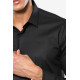 Plain Slim Fit Black Men Shirt
