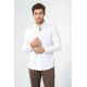 Poly Cotton Slim Fit Cream Shirt