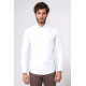 Stretch Cotton White Men Dress Shirt