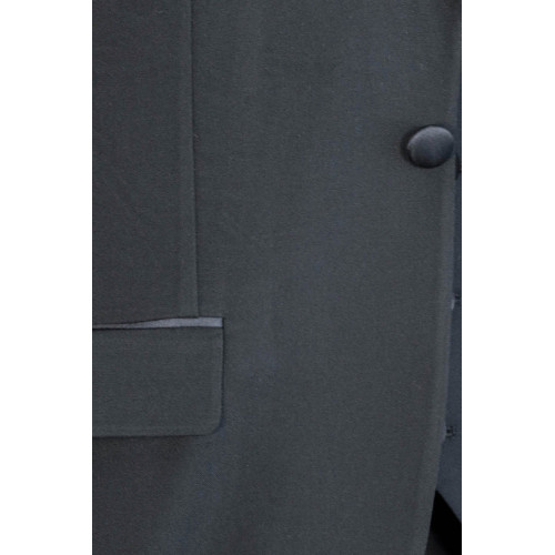 Classic Black Tuxedo Suit with Satin Peak Lapel and Waistcoat – Chadrobe