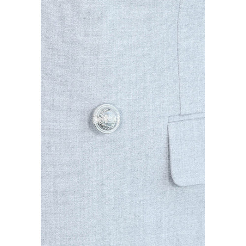 Modern Fit Double-Breasted Anthracite Men’s Suit with Silver-Tone Metal Buttons – Chadrobe
