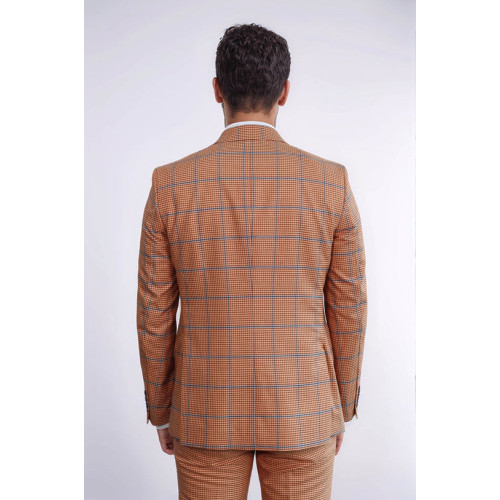 Modern Fit Double-Breasted Anthracite Men’s Suit with Silver-Tone Metal Buttons – Chadrobe
