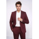 Single Buttons 2 Piece Burgundy Men Suit - Chadrobe