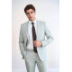 Two Piece Slim Fit Single Button Light Grey Men’s Suit – Chadrobe
