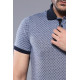 Blue Patterned Polo Men T-Shirt-Chadrobe