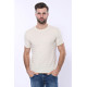 Cream Patterned Tricot Knitted T-Shirt