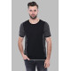 Black Crew-Neck Patterned Knitted T-Shirt