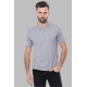Crew-Neck Patterned Grey Knitted T-Shirt |Grey