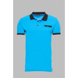 Polo Neck T-Shirt | Turquoise