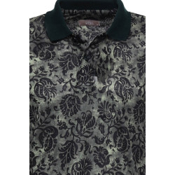 Floral Polo Neck Men T-Shirt | Green