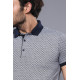 Patterned Grey Men's Polo T-Shirt-Chadrobe